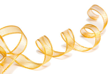 shiny ribbons on a white background