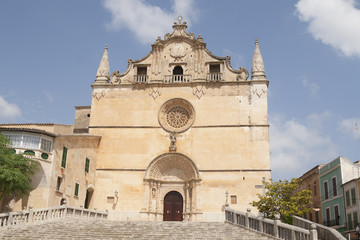 Catholic cathedral in Felanitx, small town on Mallorca island, Spaon