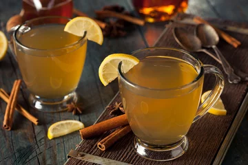 Fotobehang Warm Hot Toddy with Lemon © Brent Hofacker