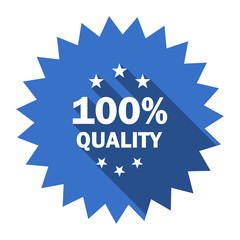 quality blue flat icon