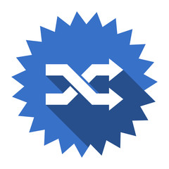 aleatory blue flat icon