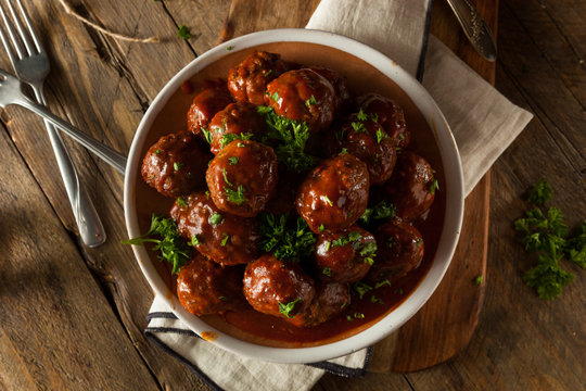 Fototapeta Homemade Barbecue Meat Balls