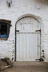 Entry to an old adobe Building