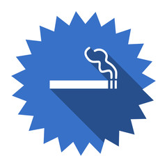 cigarette blue flat icon