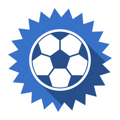 soccer blue flat icon