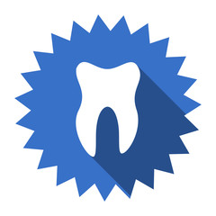 tooth blue flat icon