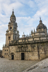 Fototapeta premium Bell tower and dome of Santiago de Compostela church