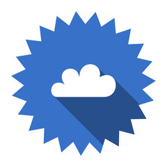 cloud blue flat icon