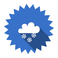 snowing blue flat icon