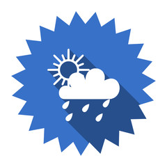 rain blue flat icon