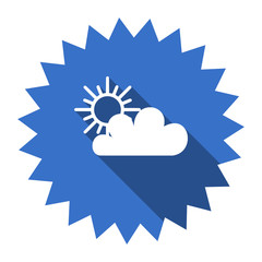 cloud blue flat icon