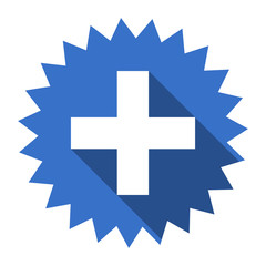 Obraz premium plus blue flat icon
