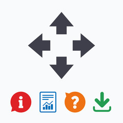 Fullscreen sign icon. Arrows symbol.