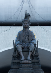 Statue of King of Thailand at Bangkok, Thailand.
