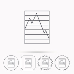Chart icon. Graph diagram sign.
