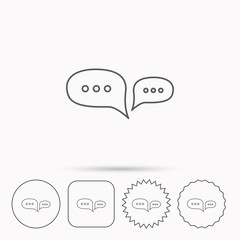 Chat icon. Comment message sign.
