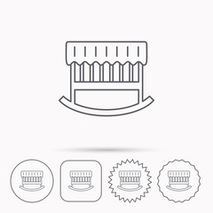 Baby cradle bed icon. Crib or cot sign.