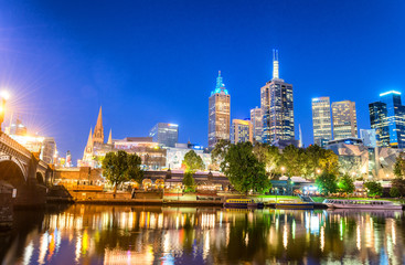 Fototapeta na wymiar Melbourne, Victoria - Australia. Beautiful city skyline