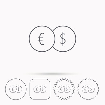 Currency exchange icon. Banking transfer sign.