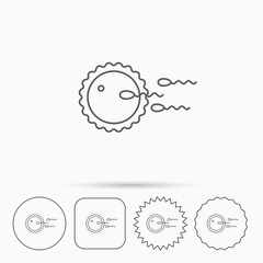 Family planning icon. Fertilization sign.