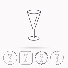 Champagne glass icon. Goblet sign.