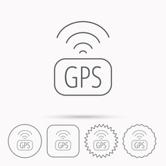 GPS navigation icon. Map positioning sign.