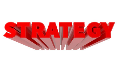 Fototapeta premium 3D STRATEGY word on white background 3d rendering