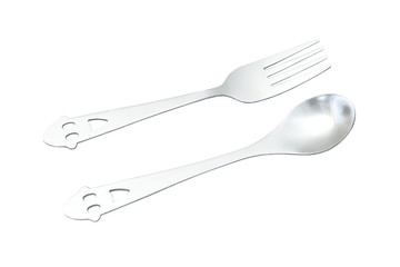 Silver spoon and frok