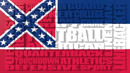 American football word cloud concept