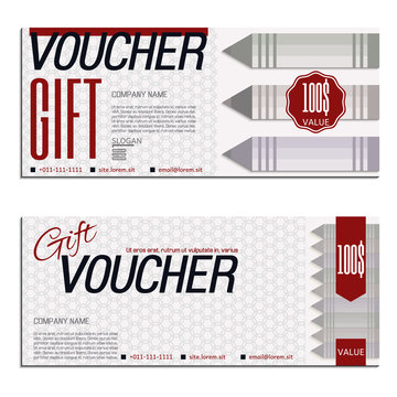 gift voucher vector coupon template