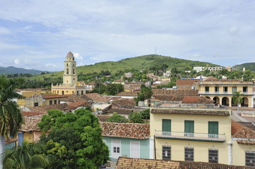 Fototapeta premium Trinidad, View of the city from the rooftops.