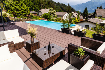 Sunny pool lounge