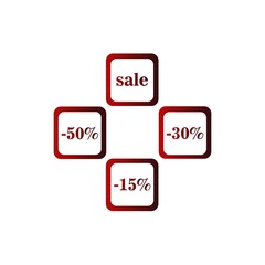Sale discount logo icon Vector