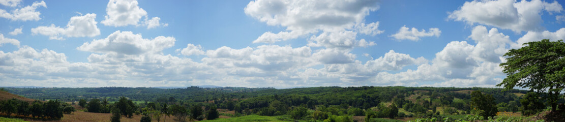 Obraz premium view of panorama of countryside of thailand