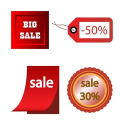 Sale discount logo icon Vector