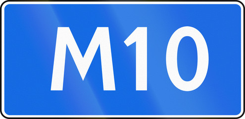 Sign of the Russian highway number M10