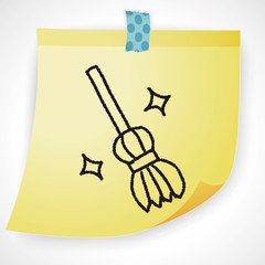 broom doodle drawing