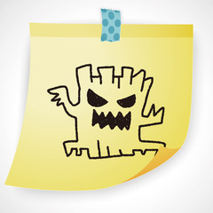 halloween tree doodle drawing