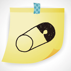 safety pin doodle drawing