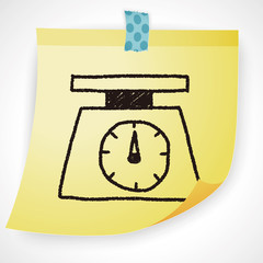 scale weight doodle drawing