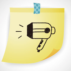 Hair dryer doodle drawing