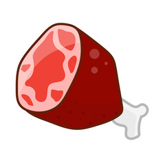 meat isolated illustration