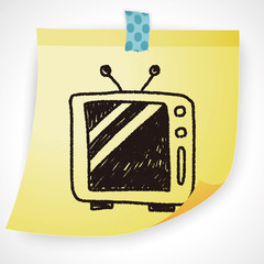 television doodle drawing