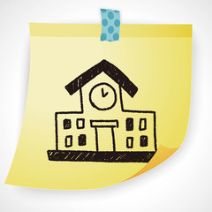 school doodle drawing