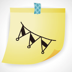 doodle decorative flag