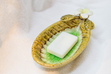 Soap white bar.