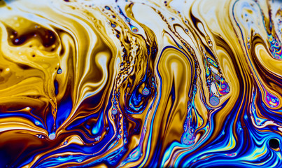 Rainbow colors created by soap, bubble,or oil makes can use for background 