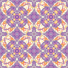 Fototapeta na wymiar Luxury Damask seamless tiled motif vector pattern for fabric