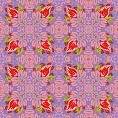 Luxury Damask seamless tiled motif vector pattern for fabric