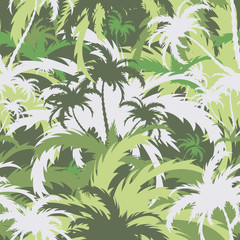 Naklejka premium Palm trees,seamless background